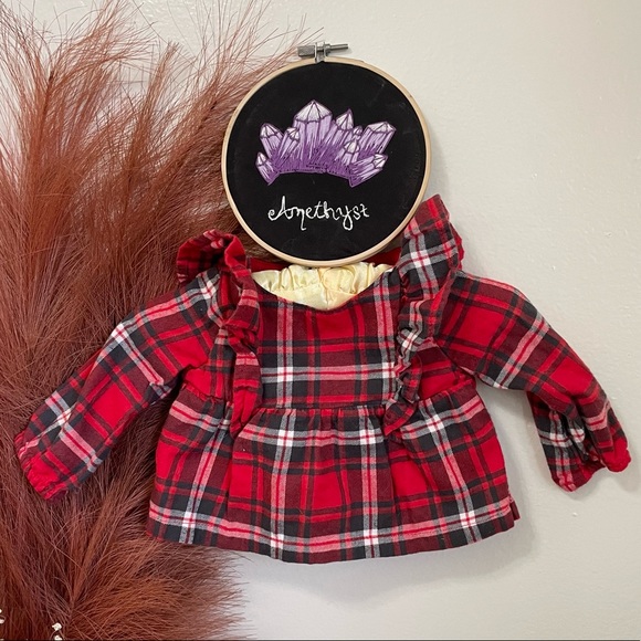 Red Plaid Top and Matching Bloomers - Picture 1 of 2